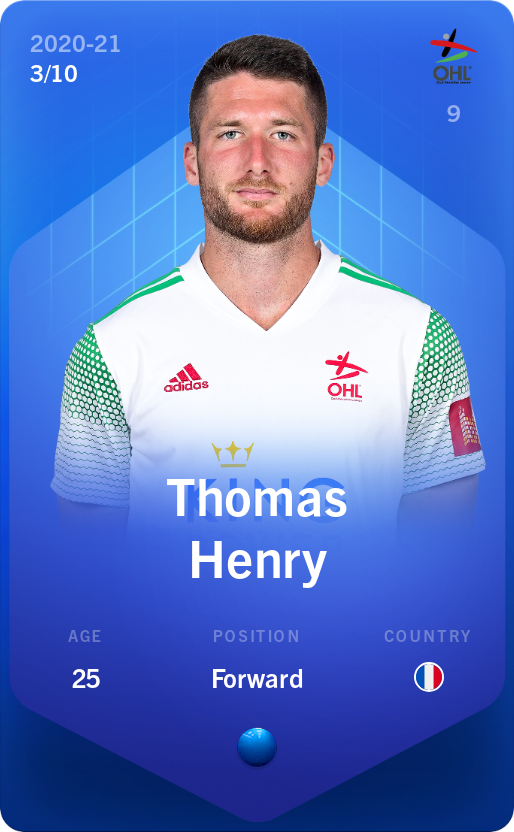 Sorare - Sorare Official - Thomas Henry 2020-21 • Super Rare 3/10 - NFT # 68996764610137810792050050704515681334272194158025042449083621634928287058959