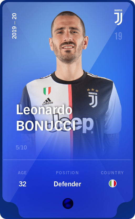 Sorare - Sorare Official - Leonardo Bonucci 2019-20 • Super Rare 5/10 - NFT # 26850057537337246472802392220712480103732212215604321412163151309328569825054