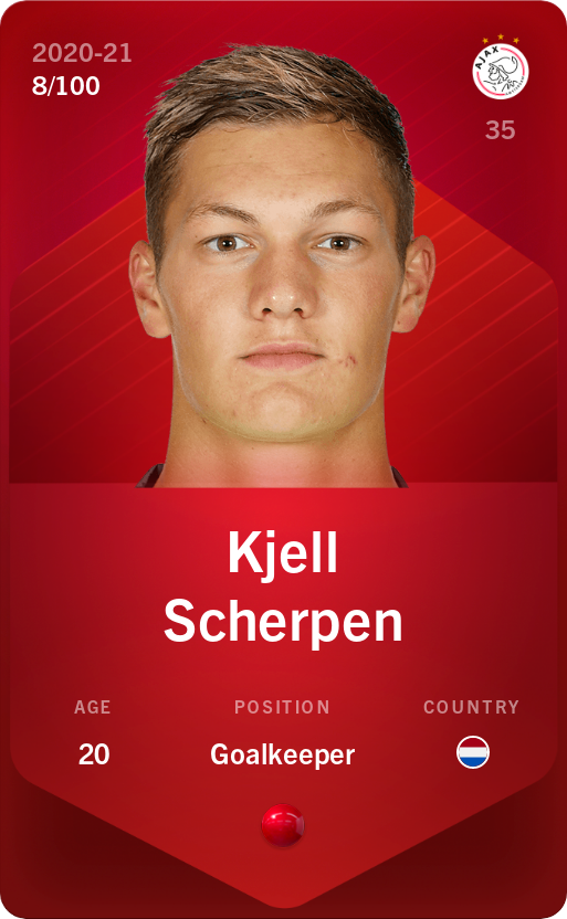 Sorare - Sorare Official - Kjell Scherpen 2020-21 • Rare 8/100 - NFT # 47454628839775377032443829157127149986578195076017440688229314584589834595734