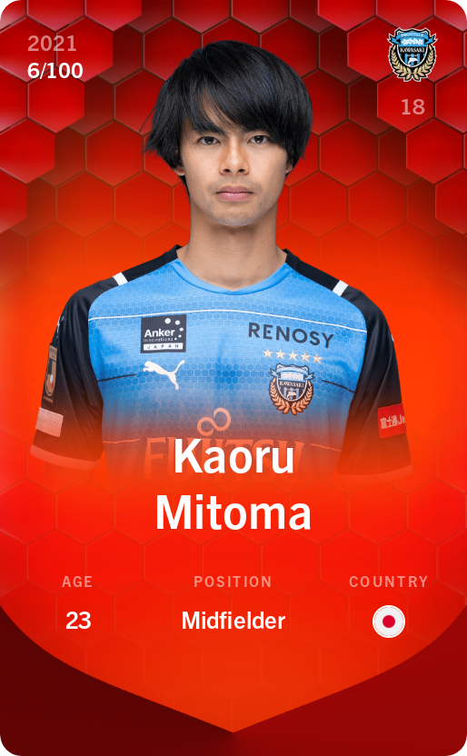 Sorare - Sorare Official - Kaoru Mitoma 2021-22 • Rare 6/100 - NFT # 8453666161958420571528376764794704144392751608231979629273645975749621884911
