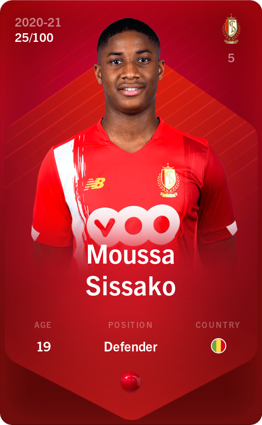 Sorare - Sorare Official - Moussa Sissako 2020-21 • Rare 25/100 - NFT # 90942945451989543565809164174148420244226626713226380090392699908893802514858
