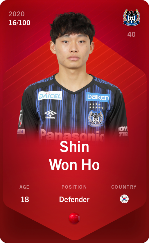 Sorare - Sorare Official - Shin Won Ho 2020-21 • Rare 16/100 - NFT # 100431834626311317591121526593640329332138885959338181989764064486092296623952