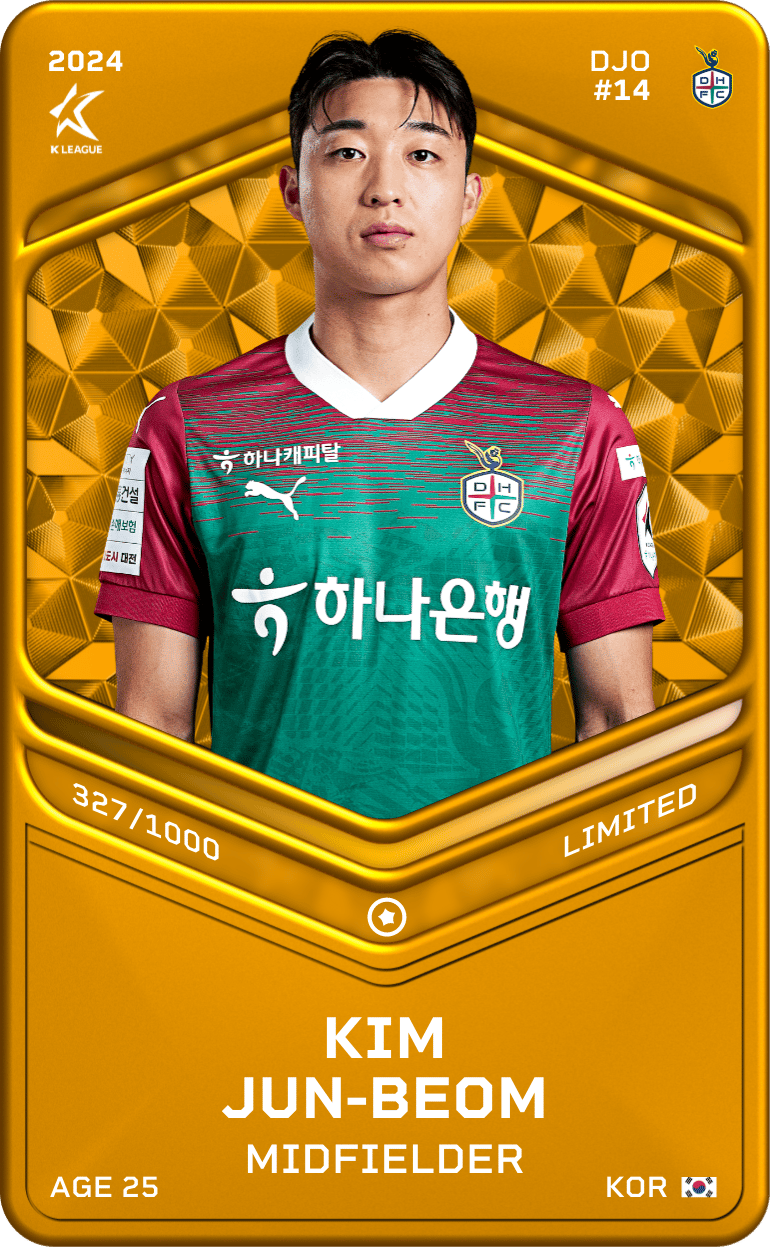 Kim Jun-Bum 2024-25 • Limited 327/1000
