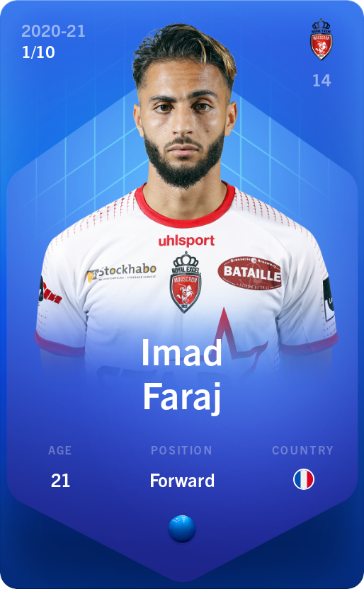 Sorare - Sorare Official - Imad Faraj 2020-21 • Super Rare 1/10 - NFT # 73421161234776254760759829579027908546170068500716156127353747302690006257564