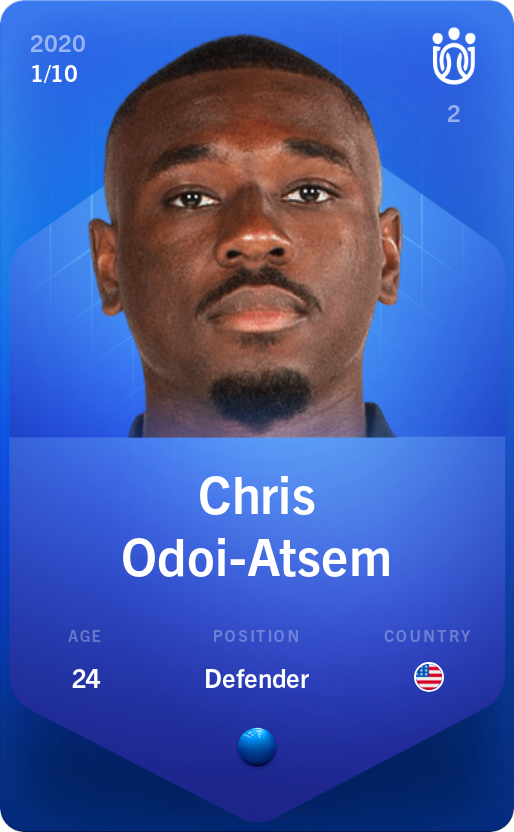 Sorare - Sorare Official - Chris Odoi-Atsem 2020-21 • Super Rare 1/10 - NFT # 91151758419589447092545890871855544462531651126188366369514756841265736561585