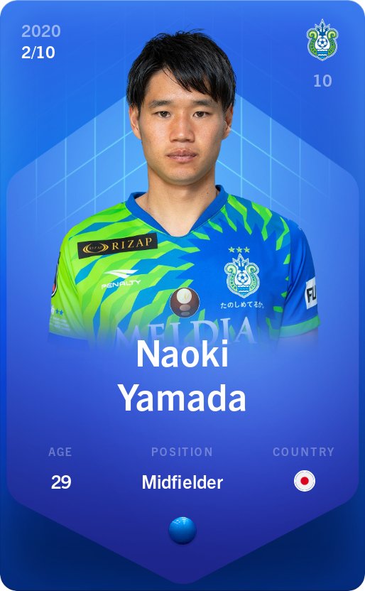 Sorare - Sorare Official - Naoki Yamada 2020-21 • Super Rare 2/10 - NFT # 34949530068324379700136748388426753242707290392265433038631729991330800712979