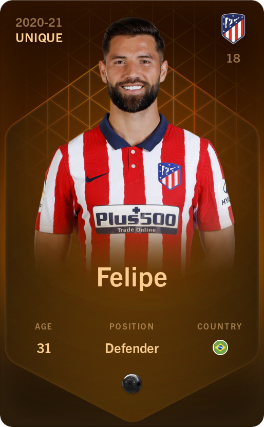 Sorare - Sorare Official - Felipe 2020-21 • Unique - NFT # 114668973859254003342584566082209038846019726480151506417012467153563154225599