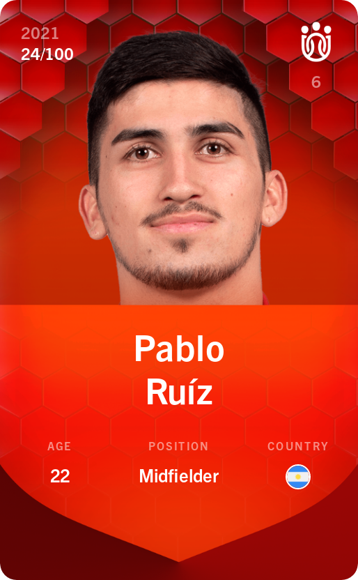 Sorare - Sorare Official - Pablo Ruíz 2021-22 • Rare 24/100 - NFT # 96764088687455111603759871735754276549728642611765533999642009837414995745034