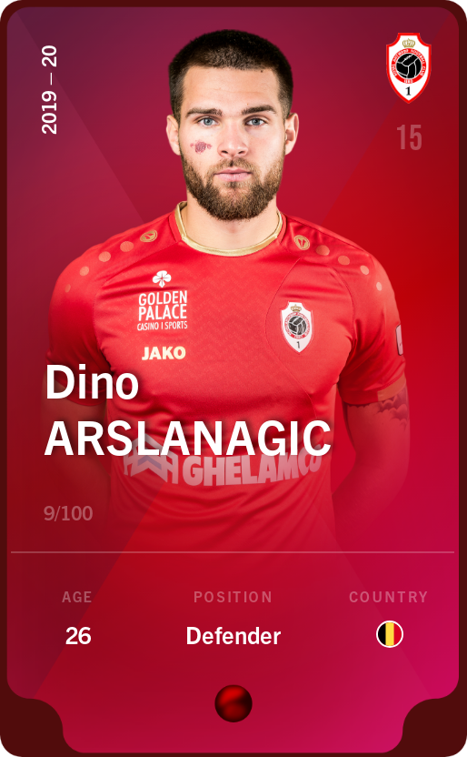 Sorare - Sorare Official - Dino Arslanagic 2019-20 • Rare 9/100 - NFT # 65904532273147289127037489169678589591765459116297115577853407755973540720733