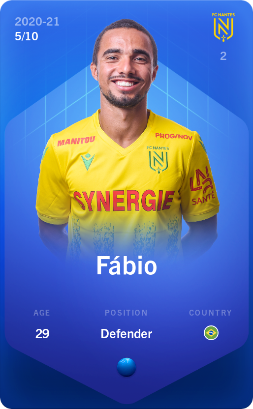 Sorare - Sorare Official - Fábio 2020-21 • Super Rare 5/10 - NFT # 88896296569145864205934387559424619596827124211933246436563233763196251139194