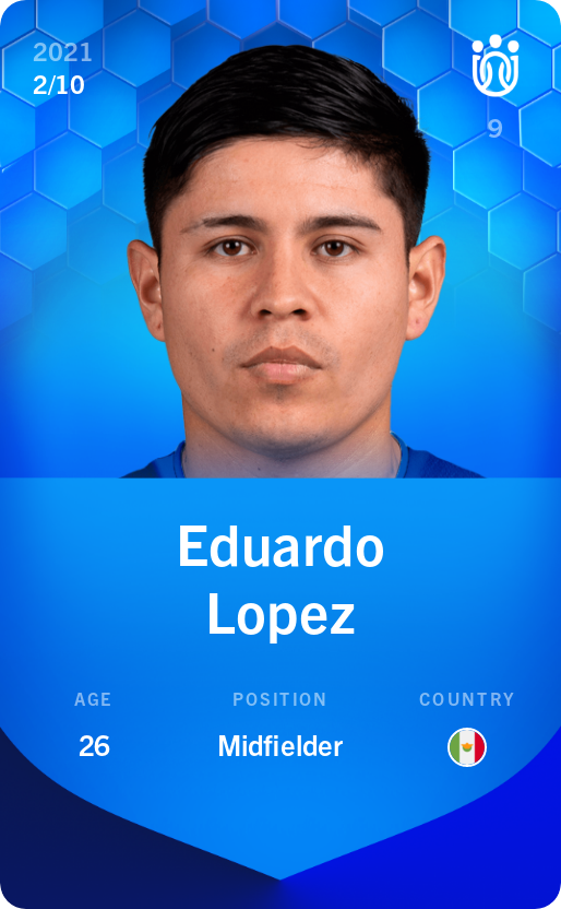 Sorare - Sorare Official - Eduardo Lopez 2021-22 • Super Rare 2/10 - NFT # 2888861249291155023671654118164848467034004587181939307119528492383930085312