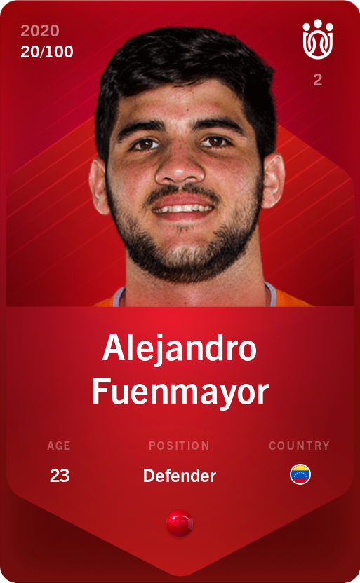 Sorare - Sorare Official - Alejandro Fuenmayor 2020-21 • Rare 20/100 - NFT # 11863215260377814730853073416426897023559778243593655058459335059734608317504
