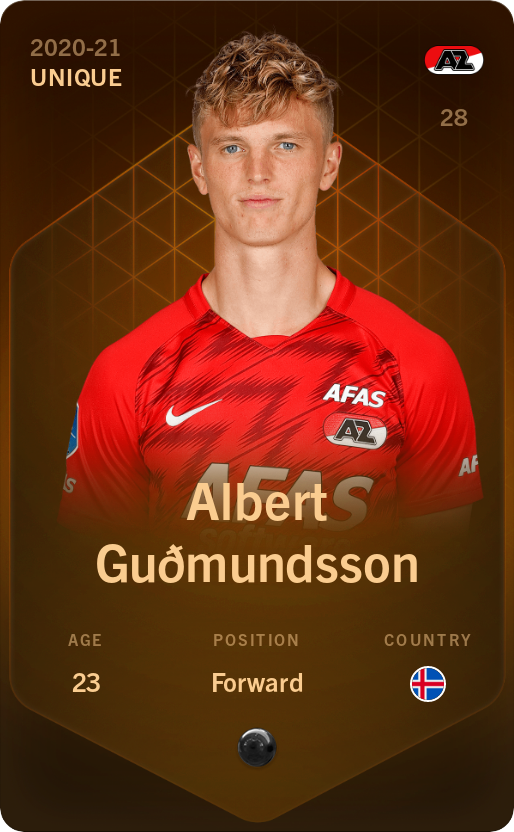 Sorare - Sorare Official - Albert Guðmundsson 2020-21 • Unique - NFT # 38368782055871550159094174394586882709751669319613472619683086339466599659416