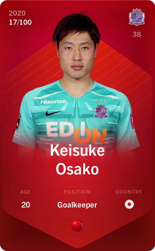 Sorare - Sorare Official - Keisuke Osako 2020-21 • Rare 17/100 - NFT # 35810305551008703810133252554392552262515879047510869796048756241154872766053