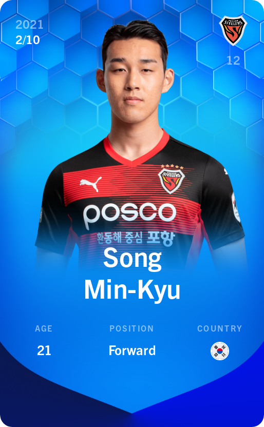 Sorare - Sorare Official - Song Min-Kyu 2021-22 • Super Rare 2/10 - NFT # 41880453404777283748372588623213202093583934946443642266951468344278948228987