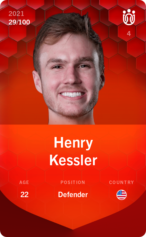 Sorare - Sorare Official - Henry Kessler 2021-22 • Rare 29/100 - NFT # 14936367204343950274169734491105201339448599398680453015963046763555856622362