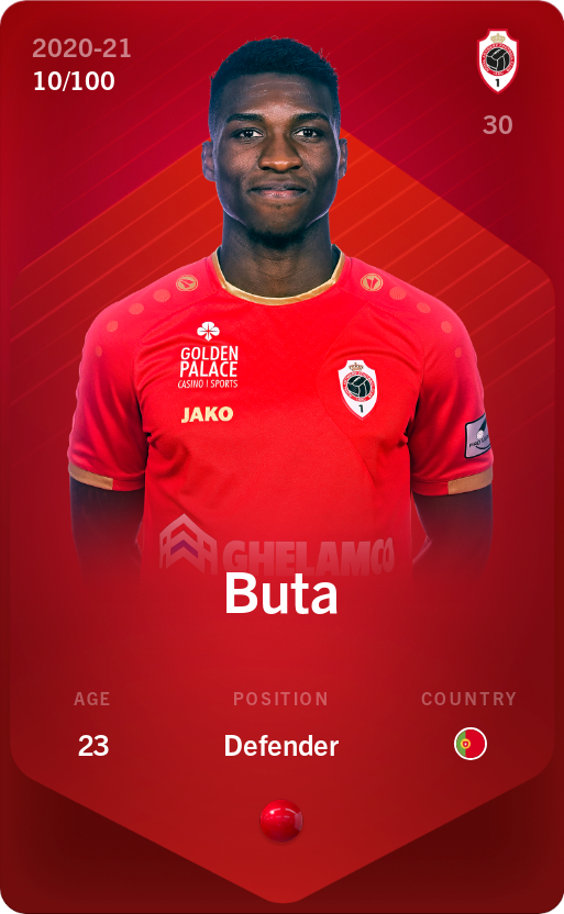 Sorare - Sorare Official - Buta 2020-21 • Rare 10/100 - NFT # 14312530520496035338663090819932814994895864336094875572834873048786383788550