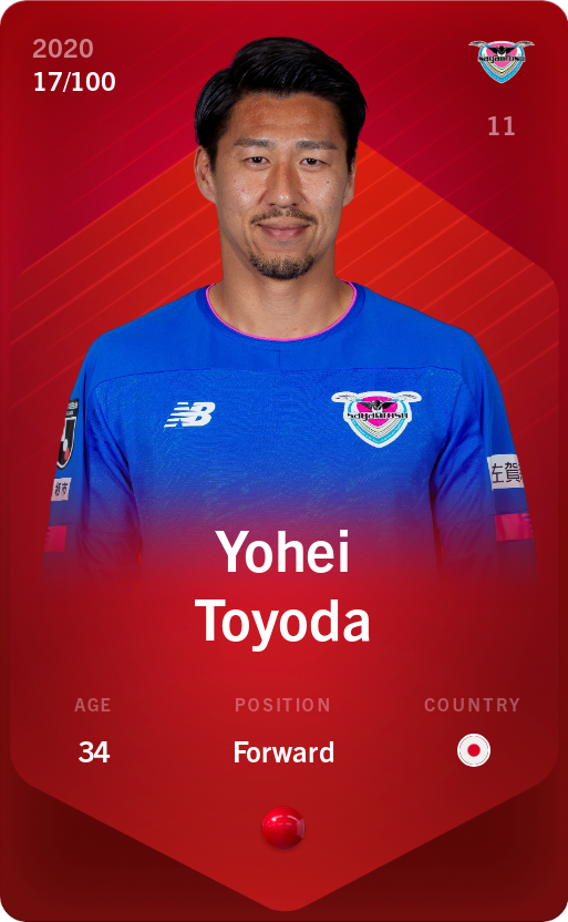 Sorare - Sorare Official - Yohei Toyoda 2020-21 • Rare 17/100 - NFT # 68107339587669453053420743040717911260449226339439316634182324028766014726556