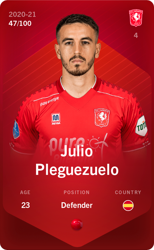 Sorare - Sorare Official - Julio Pleguezuelo 2020-21 • Rare 47/100 - NFT # 92292514089187200517999652643847215672701976995314559375614855763365397677244