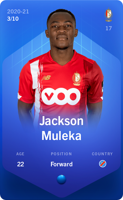 Sorare - Sorare Official - Jackson Muleka 2020-21 • Super Rare 3/10 - NFT # 24041713810578698389017538807797639172575367720174184335356941853423338849960