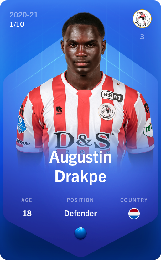Sorare - Sorare Official - Augustin Drakpe 2020-21 • Super Rare 1/10 - NFT # 103334332852132697992338563277808655288938978466971443573987508276320358928035