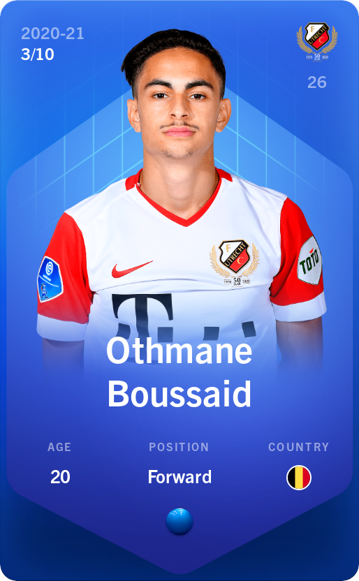 Sorare - Sorare Official - Othmane Boussaid 2020-21 • Super Rare 3/10 - NFT # 85066317279449209402920275605769570305946023856774601452562329814522411770115