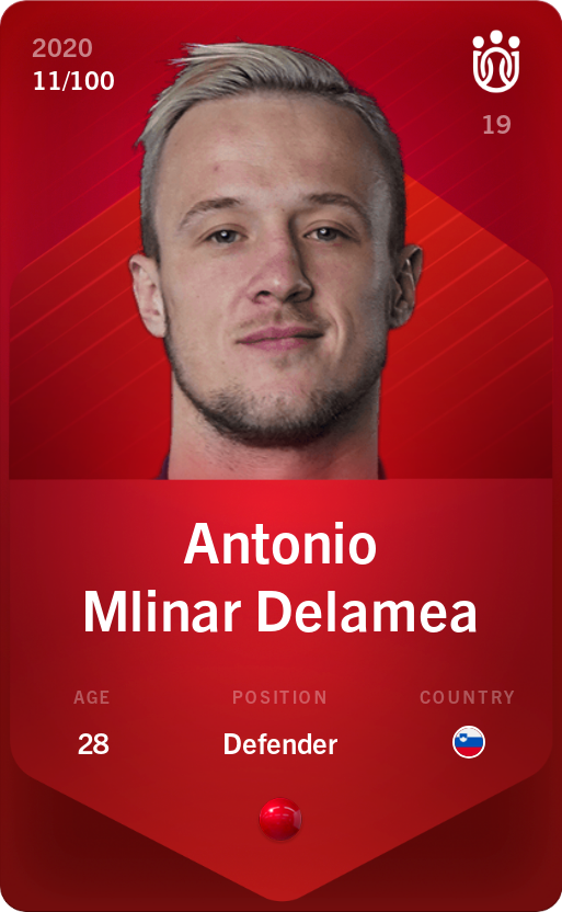 Sorare - Sorare Official - Antonio Mlinar Delamea 2020-21 • Rare 11/100 - NFT # 69920690459486986406247265683245738365696648952546597839553745226193631271473