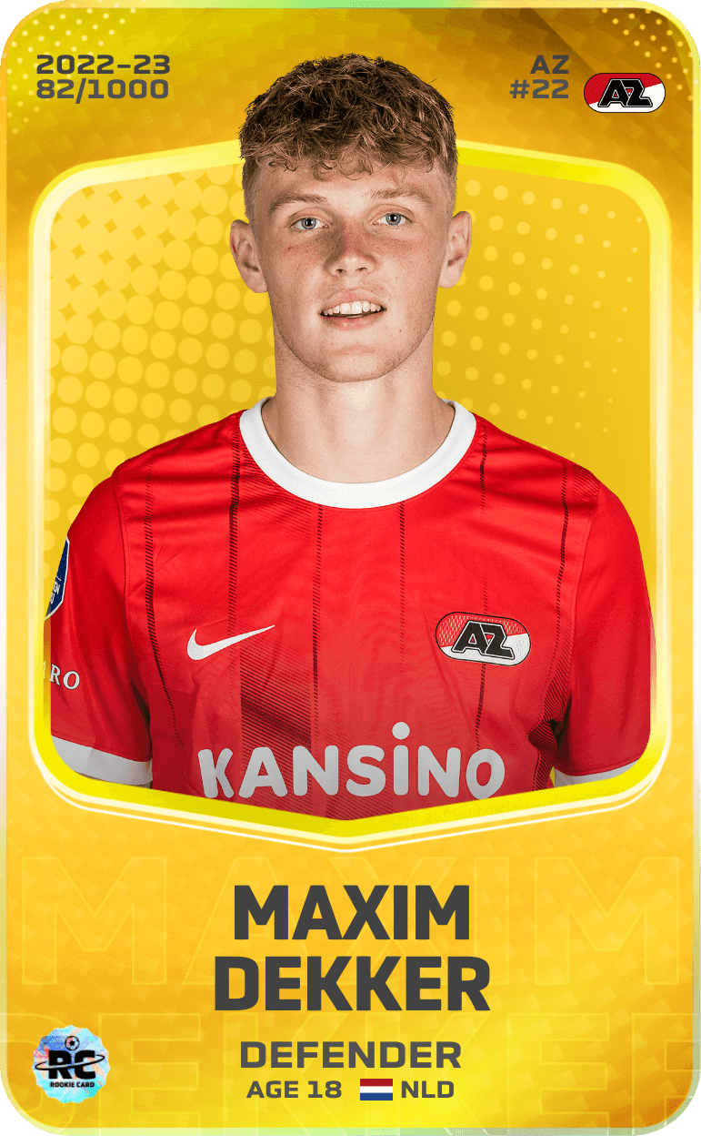 Maxim Dekker 2022-23 • Limited 82/1000