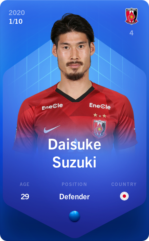 Sorare - Sorare Official - Daisuke Suzuki 2020-21 • Super Rare 1/10 - NFT # 7394401728261612034981602499449922708283643330268609471042896860898688723124