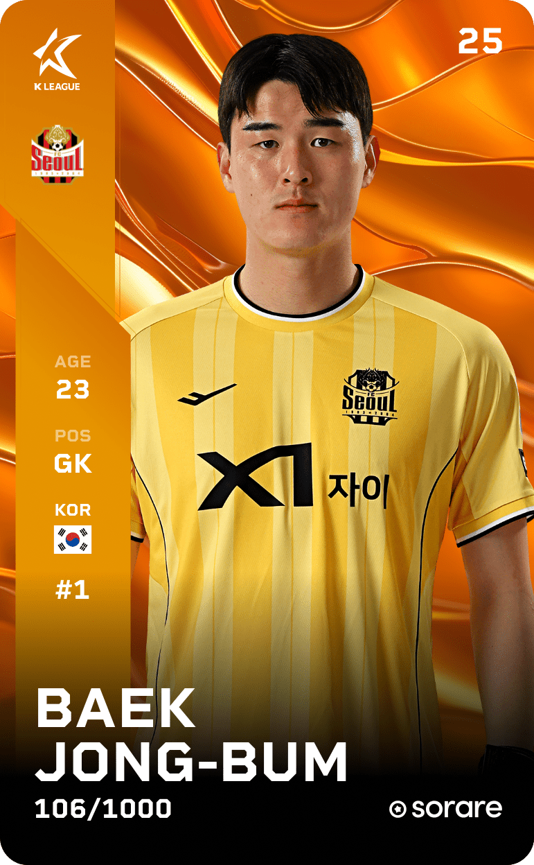 Baek Jong-Beom 2025-26 • Limited 106/1000