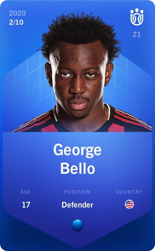 Sorare - Sorare Official - George Bello 2020-21 • Super Rare 2/10 - NFT # 112781192511576833496035856886862177591418612356035274103837497851197225593490