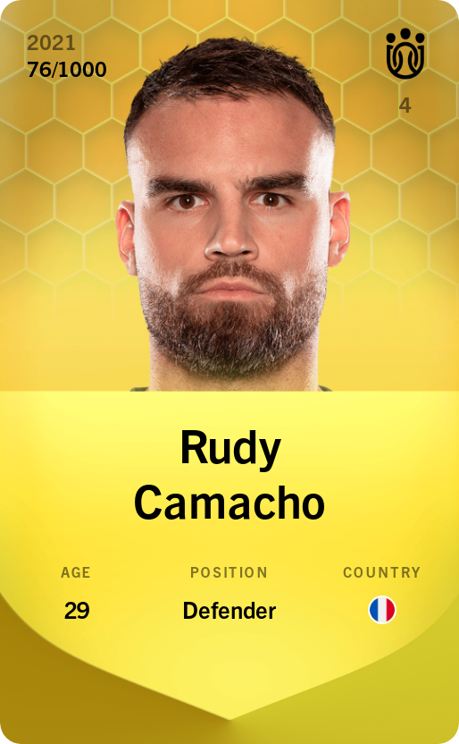 Sorare - Sorare Official - Rudy Camacho 2021-22 • Limited 76/1000 - NFT # 78303723894445075982987053891826810822958967330725897266266049969585544693811
