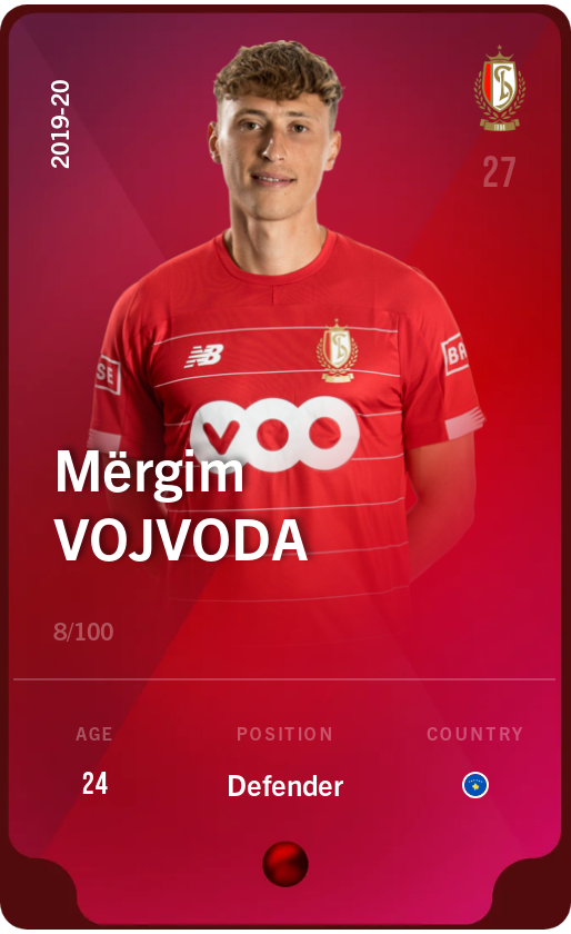 Sorare - Sorare Official - Mërgim Vojvoda 2019-20 • Rare 8/100 - NFT # 80521819332235068201928171594646936491051211231449766673072638161127256211406