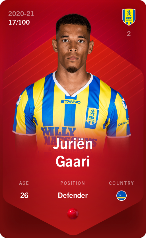 Sorare - Sorare Official - Juriën Gaari 2020-21 • Rare 17/100 - NFT # 83652255984708181068826765148730753066479624609365649280892496326062197556190