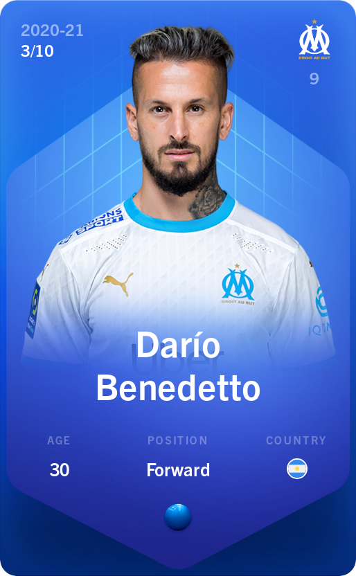 Sorare - Sorare Official - Darío Benedetto 2020-21 • Super Rare 3/10 - NFT # 6194379123233914504623252155703068479712930544464501438171661567965677984205