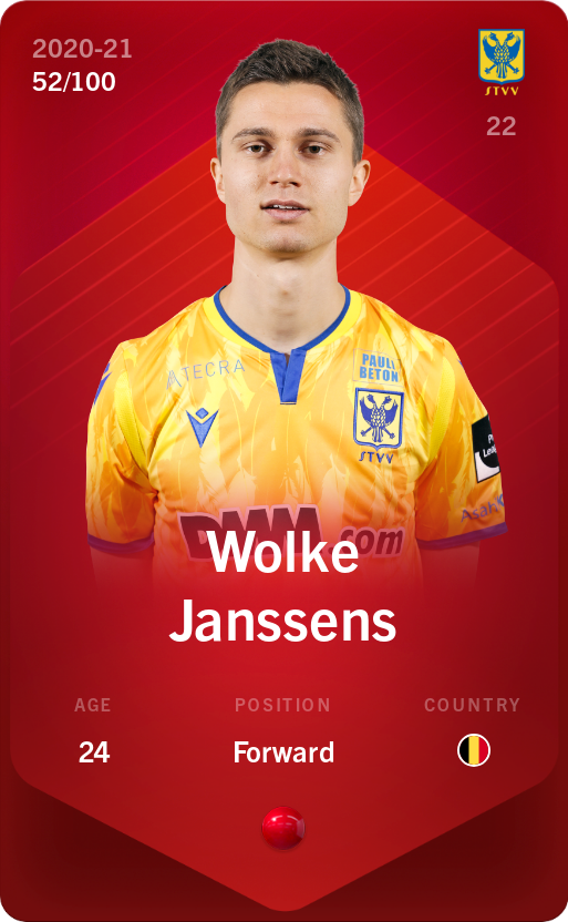 Sorare - Sorare Official - Wolke Janssens 2020-21 • Rare 52/100 - NFT # 62274606176725441474122262839548037304358261717370641434295437145053758833491