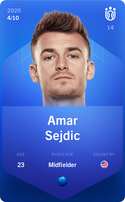 Sorare - Sorare Official - Amar Sejdic 2020-21 • Super Rare 4/10 - NFT # 38237610400717012762867575047116054160093553357267405077172113104328405720914