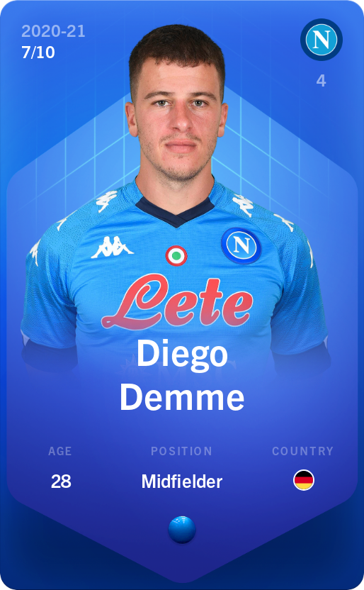 Sorare - Sorare Official - Diego Demme 2020-21 • Super Rare 7/10 - NFT # 47476709114220546839595118157937510900723820328446895498049094636201633631211