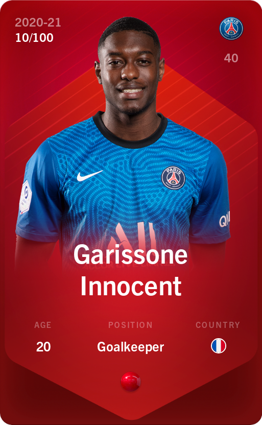 Sorare - Sorare Official - Garissone Innocent 2020-21 • Rare 10/100 - NFT # 21535127884688372136997664678822298631559326577518852564384887255418262769826