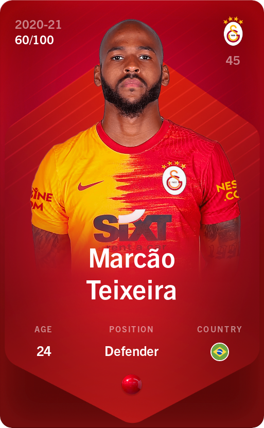 Sorare - Sorare Official - Marcão Teixeira 2020-21 • Rare 60/100 - NFT # 54791120309455078785255089146439594565619873485869308566477996890486511332848