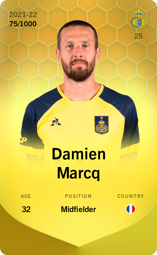 Sorare - Sorare Official - Damien Marcq 2021-22 • Limited 75/1000 - NFT # 46397407795353409503134175754885251947407563778549428249070673290595669701596