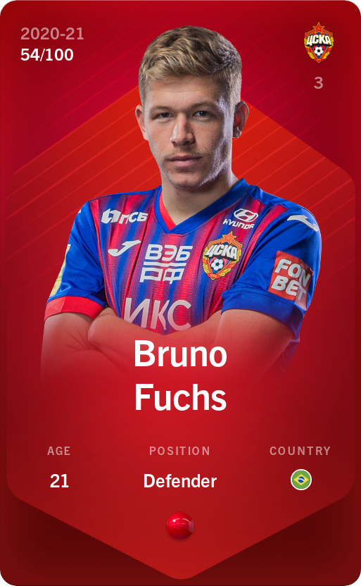 Sorare - Sorare Official - Bruno Fuchs 2020-21 • Rare 54/100 - NFT # 88644748763005677732360937667960848685584291957310788563494281159076487524900
