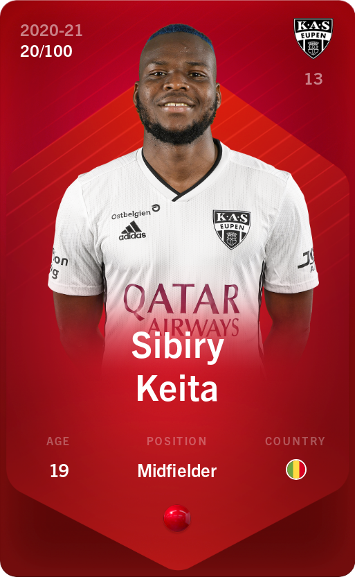 Sorare - Sorare Official - Sibiry Keita 2020-21 • Rare 20/100 - NFT # 17386644023774001377520010859457304694381675725481182188169102717460698094727