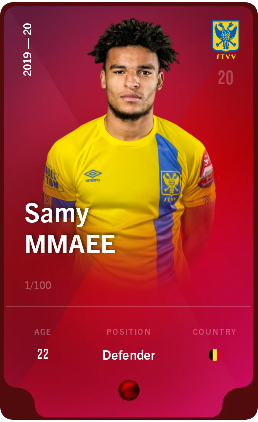 Sorare - Sorare Official - Samy Mmaee 2019-20 • Rare 1/100 - NFT # 44181009617057162335454032785247405916014073823724803317272667803169049173962