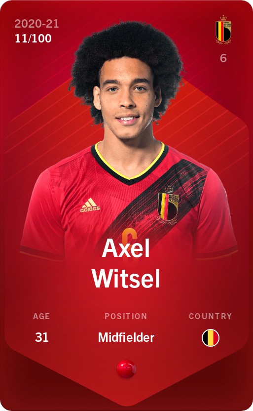 Sorare - Sorare Official - Axel Witsel 2020-21 • Rare 11/100 - NFT # 76978420130834433133236328964148485135908035883705149046068364721708648057835