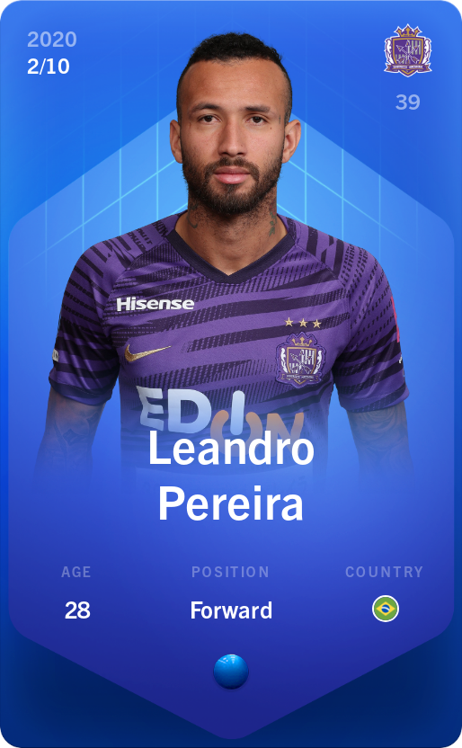 Sorare - Sorare Official - Leandro Pereira 2020-21 • Super Rare 2/10 - NFT # 100805923075190896469051906698590278543751226537824022070354222168181699954570