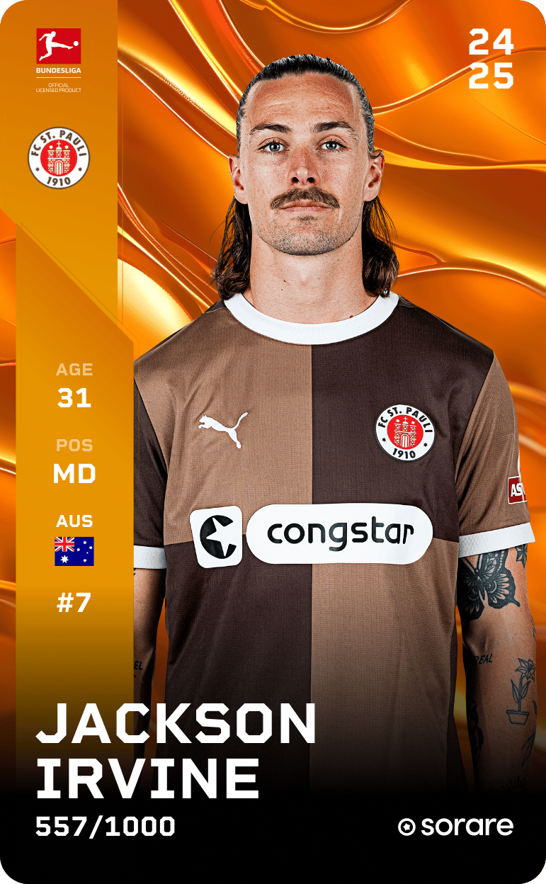 Jackson Irvine 2024-25 • Limited 557/1000