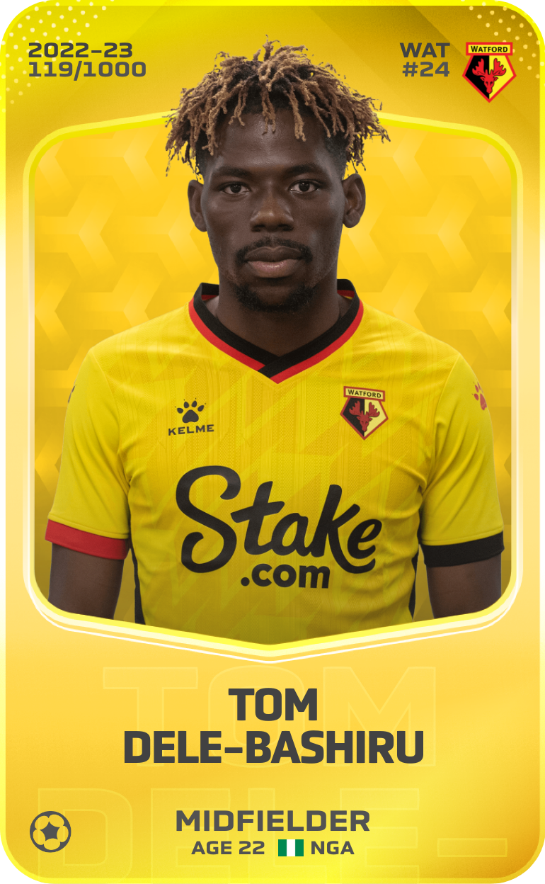 Sorare - Sorare Official - Tom Dele-Bashiru 2022-23 • Limited 119/1000 - NFT # 16198933010657402890500533292939766088389753367714137503340954393680111456029