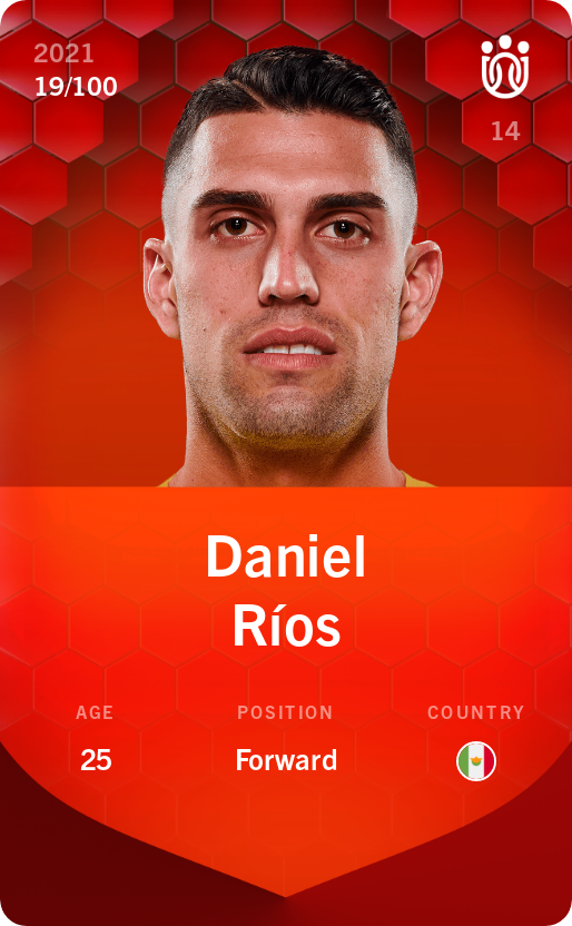 Sorare - Sorare Official - Daniel Ríos 2021-22 • Rare 19/100 - NFT # 74745673500483433205407460341283511468144990939388312651607657115381840658859
