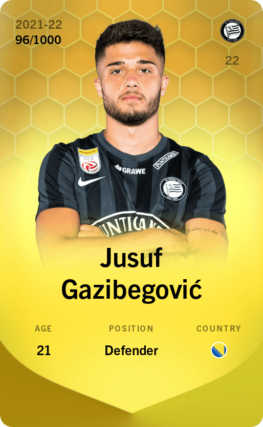 Jusuf Gazibegović 2021-22 • Limited 96/1000